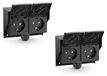 ledscom.de 2x prises extérieures/étanches PIWI, montage en saillie, IP44, 2 prises Schuko, 16A/230V, acier inoxydable, plastique, noir, horizontal