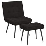 vidaXL Relaxfauteuil fluweel zwart