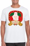 Bellatio Decorations Foute kerst shirt wit - Horney Kerstman - Hashtag Me Too Please - voor heren XXL