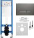 Rea - Cadre d'encastrement pour WC Slim 024n avec plaque de commande HD Titan