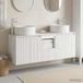 Prolenta Maison Exclusive - Ensemble de 3 meubles de salle de bain, blanc, 129 x 44,5 x 80 cm
