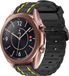 Strap-it Bracelet de montre connectée en silicone - Convient pour Samsung Galaxy Watch 3 41mm - Noir/Jaune