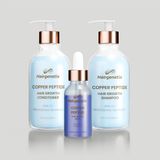 Hairgenetix Copper Peptide (GHK-Cu) Haargroei Set - Shampoo, Conditioner en Serum