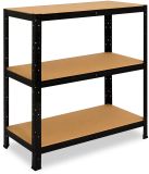 Shelfplaza BLACK metalen stellingkast - 115x90x40 cm - zwart - 3 planken