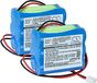 vhbw 2x Batterie Ersatz für Visonic GP65AAM6YMX, LTT-AA1300LSDX6Y, GP211ATH6XML, GP220AAH6YMX für Alarmanlage, Alarmsystem (2000 mAh, 7,2 V, NiMH)