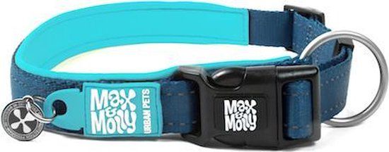 Max & Molly Urban Pets Max & Molly Smart ID Hondenhalsband - Matrix Blauw - M