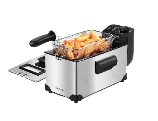 Aigostar Ushas 30HEZ - Frituurpan 3 Liter - met kijkvenster - Anti reukfilter - RVS