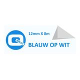 Sneltoner Brother TZe-233 - 8m blauw op wit / gelamineerd tape / 12mm (huismerk)