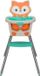 Infantino chaise haute 4-en-1, design fuchsia, adapté aux enfants de 4 mois à 5 ans, dossier réglable, harnais de sécurité réglable, repose-pieds