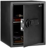 AmazonBasics Kluis voor thuis, staal, veiligheid, met programmeerbaar elektronisch toetsenbordslot, beveilig documenten, sieraden en waardevolle spullen, 43 liter, zwart, 35 x 33 x 42 cm (B x D x H)