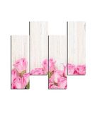 Homemania Wandfoto, motief: bloemen, 4 stuks, voor woonkamer, slaapkamer, meerkleurig, 76 x 0,3 x 50 cm, HM204PMDF205, MDF