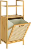 Casaria Badkamerrek - met Wasmand 43l 40x30x95cm - Bruin