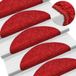 Mks10914 10 Pcs Tapis D'Escalier, Tapis De Marches, Marchettes D'Escalier Auto-adhésif Sécurité 65x21x4 cm Rouge