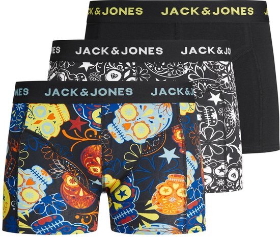 JACK&JONES JUNIOR JACSUGAR SKULL TRUNKS 3 PACK NOOS JNR Jongens Onderbroek - Maat 152