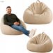 AD.CON Pouf de sol avec rembourrage écologique, fauteuil relax, coussin de sol, pouf en forme de sac, 120x120x60 cm, 350 litres, beige