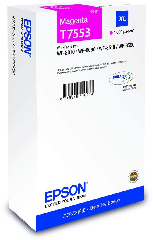 Epson WF-8xxx Series Ink Cartridge XL Magenta