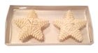 2 Bol 2 stompkaarsen ster wit wollook diameter 7 cm