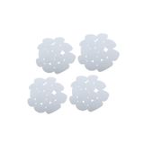 MSV Antislip Pads Badkamer - Set van 4 - Wit - Polyvinylchloride (PVC) - 12 x 13 cm