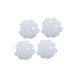 MSV Antislip Pads Badkamer - Set van 4 - Wit - Polyvinylchloride (PVC) - 12 x 13 cm