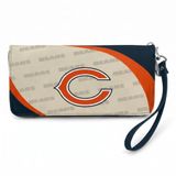 Littlearth Vrouwen NFL Curve Zip Organizer Portemonnee met Afneembare Polsband, Team Kleur, Teamkleur, 8" x 4" x 1"