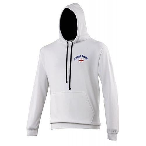 Supportershop Rugby Engeland Hoodie - Wit - Uniseks - Volwassenen - 2XL