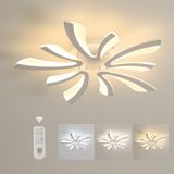 Comely Dimbare LED-Plafondlamp, Plafondlamp met Afstandsbediening, 48W 5400LM 3000K - 6500K Dia71cm, Moderne Acrylplafondlamp voor Woonkamer Slaapkamer