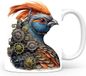 Witte mok met kwartel print - 0.33L - Koffie- of theeglas - Vaatwasser- en magnetronbestendig