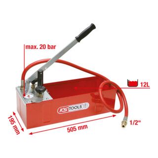 KS Tools druktestpomp, 12 liter
