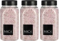 Mica Decorations pierres décoratives/granulés - 3x - 650ml - Rose clair