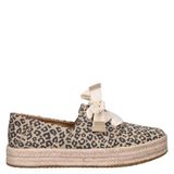 Toms Carolina Lace up katoenen espadrilles met plateauzool beige/zwart