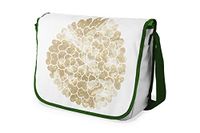 Bonamaison Digitaal bedrukte Messenger schooltas met kaki riem voor meisjes en jongens, boodschappentassen voor scholieren, schoudertassen, grootte: 29x36 cm