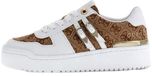 Guess Maggnet2 Lage Sneakers Dames Leer Textiel Dierenprint Beige Bruin EU 36