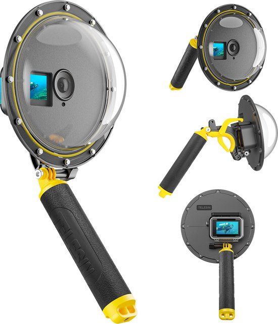 Telesin Waterdichte Dome voor DJI Osmo Action 3/4 - Waterdicht tot 30 meter