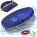 Bâche de piscine 200 g/m³ - Traitement anti-UV - Bâche 2-en-1 - Ø 420 cm - Noir/Bleu