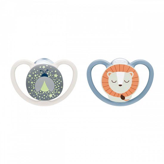 NUK Perfect Match Air Night fopspeen siliconen 0-6m - Speen