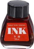 Stylo plume encre coucher de soleil rouge - 30ml encre de calligraphie en bouteille non carbone