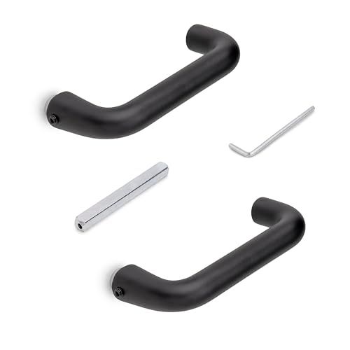 Emuca - Deurklink voor glazen deurslot - U-vormig - Aluminium - Zwart
