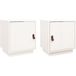 Icecat Tables De Chevet 2 Pcs Cabinet De Chevet Table De Nuit Blanc 40x34x45 cm Bois De Pin Massif