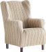 Martina Home Fauteuilhoes, elastische vleugelfauteuil 33x42x8 cm beige