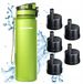 AQUAPHOR CITY filterfles, 800 ml, groen, set van 5 stuks