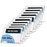 TUKA-i-AKUT 10X A4 Acryl Display Stands Sign Holder, Clear Counter Top Landschap Poster Houder, Bureau Menu Houder, Kaarthouder, Fotolijst & Advertentie Frame, Enkelzijdige Informatiestandaard