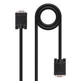 SVGA-kabel voor monitor en projector, HDB15/M-HDB15/M, mannelijk naar stekker, zwart, 5 m