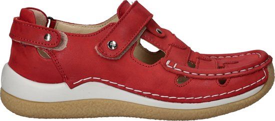 Wolky Dames Comfortschoenen 04528 Esperanza Rood - Maat 37 - Rood - Platte sandalen