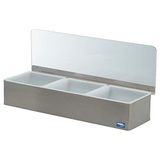 Piazza 479803 stalen dressinghouder met 3 containers, 45 cm lang, 15 cm breed, 9 cm hoog