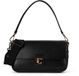 Coccinelle Leren schoudertas handtas C-Me Lock Handbag Grained Leather Noir zwart