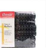 Annie Hair rollers Annie Medium Black (12 uds)