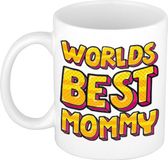 Bellatio Decorations Cadeau koffie/thee mok voor mama - beste mama - geel - 300 ml - moederdag