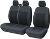 TOYOUN Housse de siège de voiture universelle pour fourgonnettes, camions, motif bande de roulement 3D, siège conducteur + siège passager 2 places, housses de protection, noir