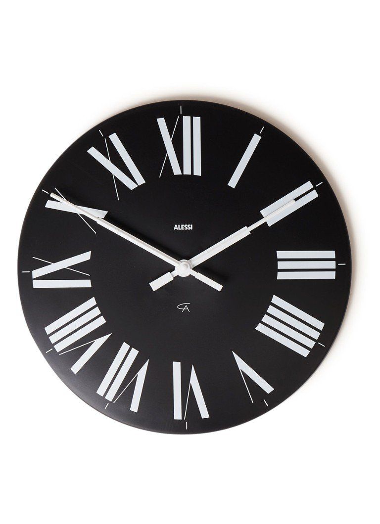 Alessi Firenze Wandklok - 36 cm - Zwart