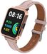 By Qubix Qubix - Leren band met case - Rood - Geschikt voor Xiaomi Redmi Watch 2 (Lite)
